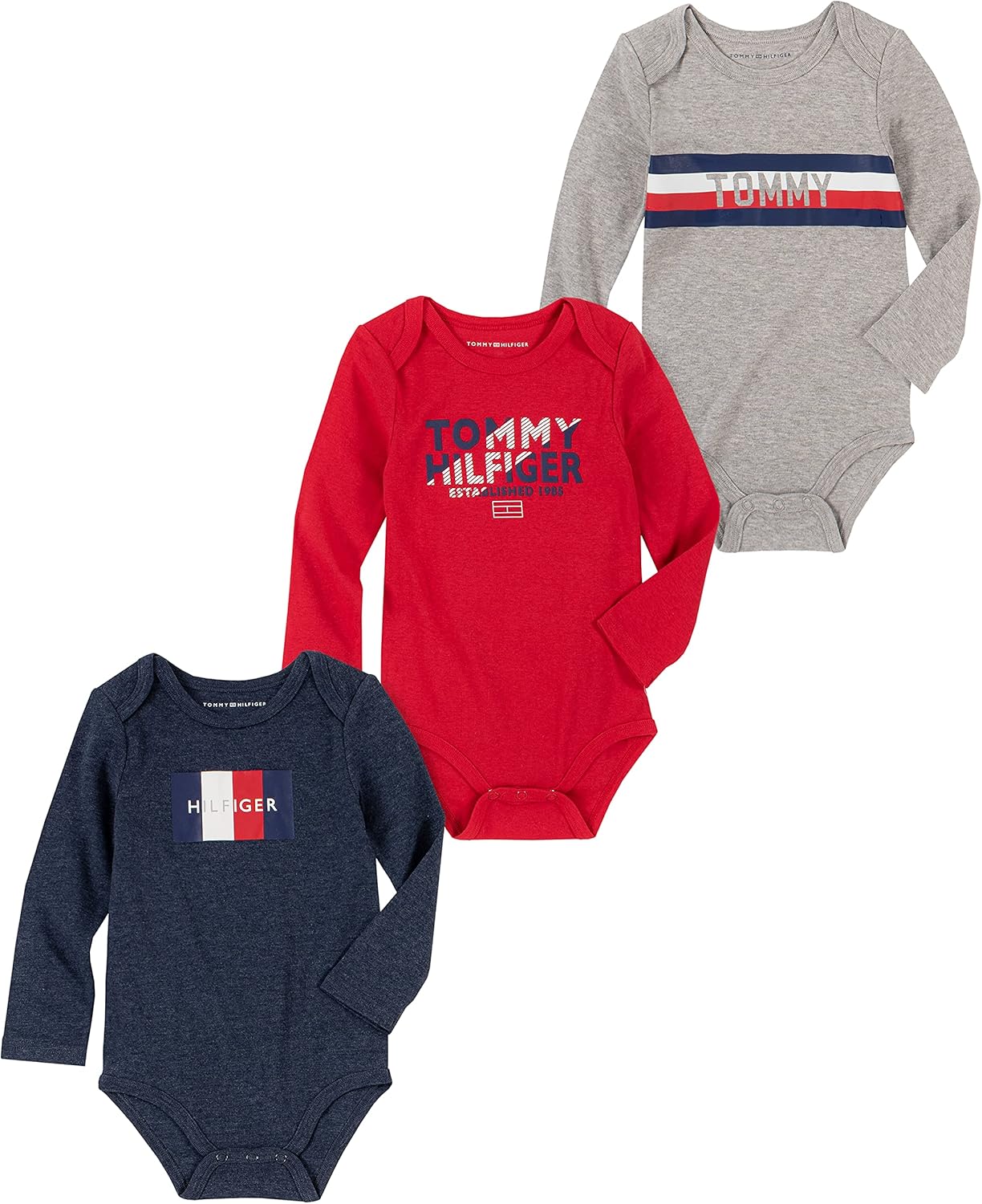 Tommy Hilfiger baby-boys 3 Pieces Pack Bodysuits