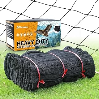 Heavy Knotted Poultry Netting for Chicken Run, 2" Mesh, 50x50 ft HDPE Chicken Coop
