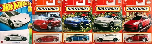 Hot Wheels Juego de paquetes Tesla escala 164