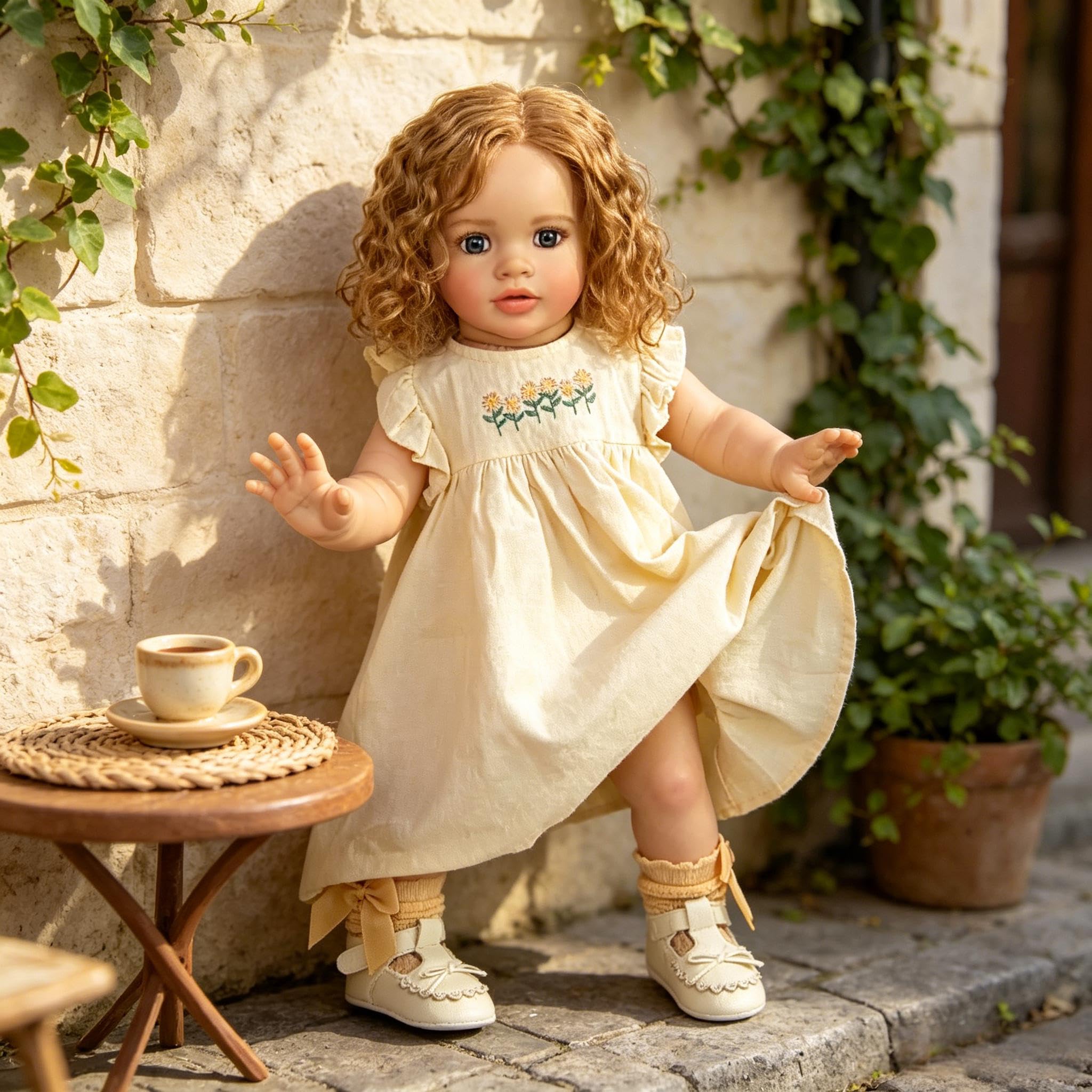 ROSHUAN Realistic Reborn Toddler Dolls Girl Pippa 26 Inch Big Size Lifelike Reborn Baby Dolls That Look Real Toddler Baby Doll Soft Weighted Cloth Body Real Life Baby Doll Toy โ image 1
