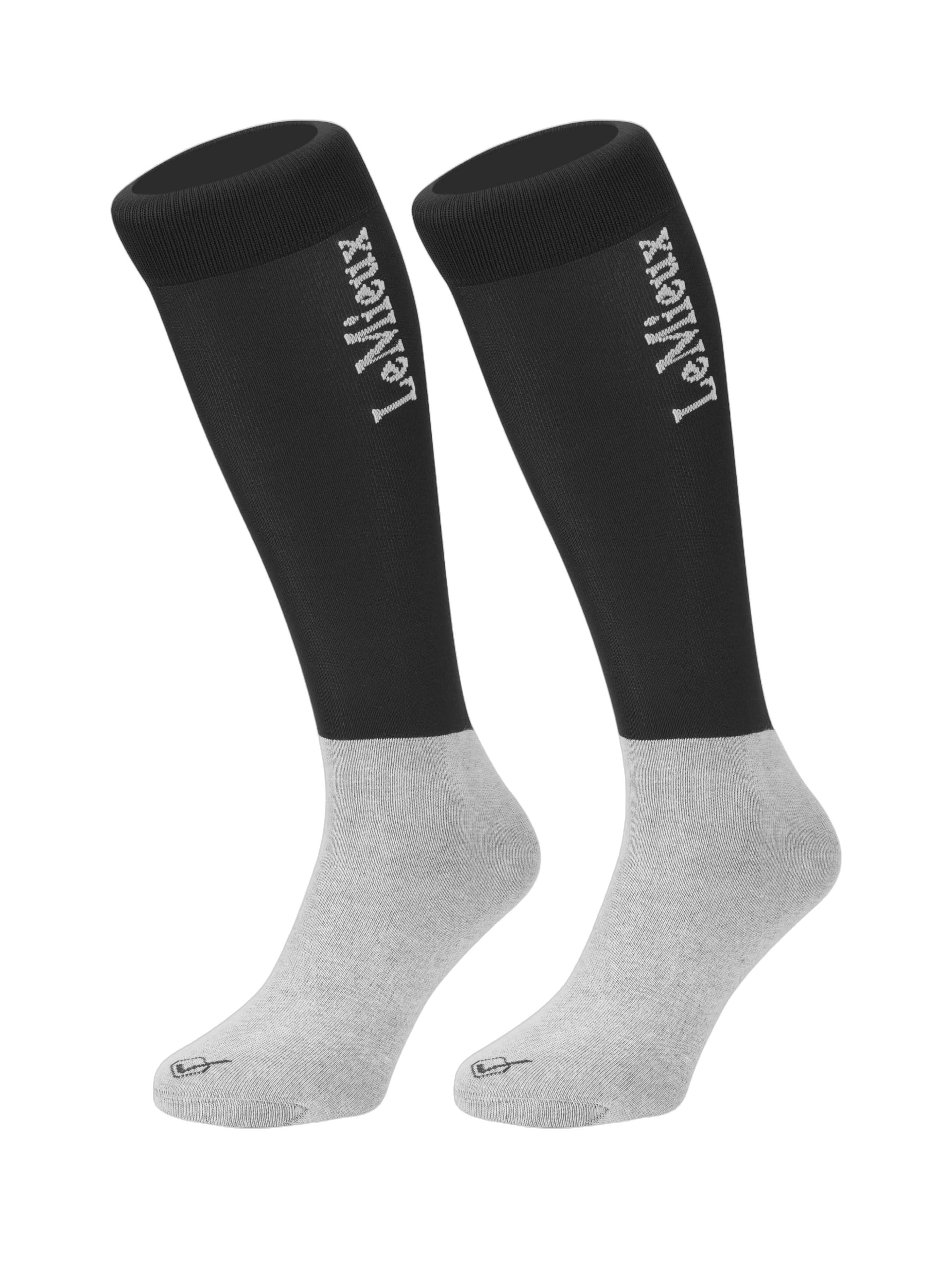 LeMieux My Competition Horse Riding Socks with Closely Woven Foot, Topside Seam and Micro Weight Stretch - Twin Pack