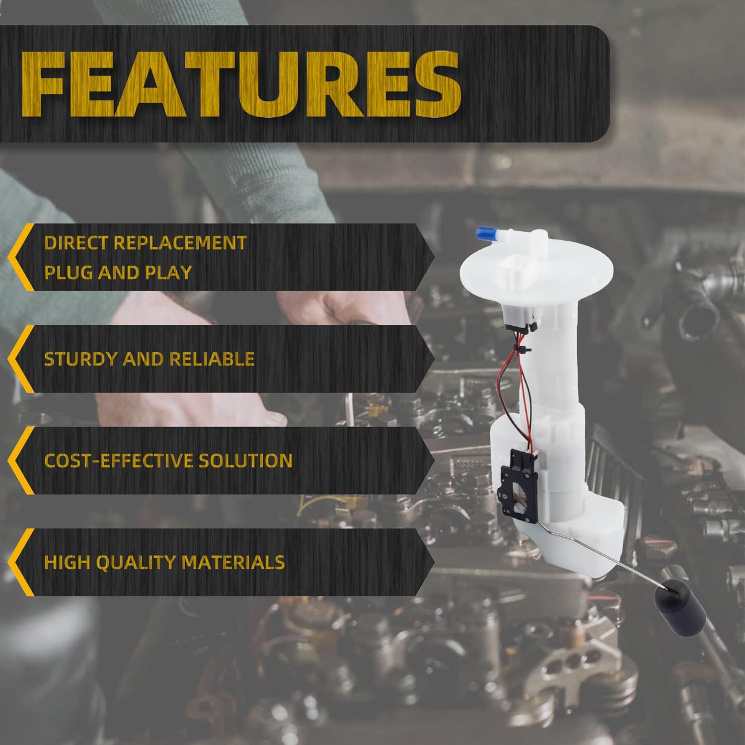 Dasbecan 49040-0719 Fuel Pump Module Assembly Compatible with Kawasaki Mule 4000 4010 Teryx 750 FI 2009-2020 Replaces# 49040-0718 49019-0013 HFP-A487