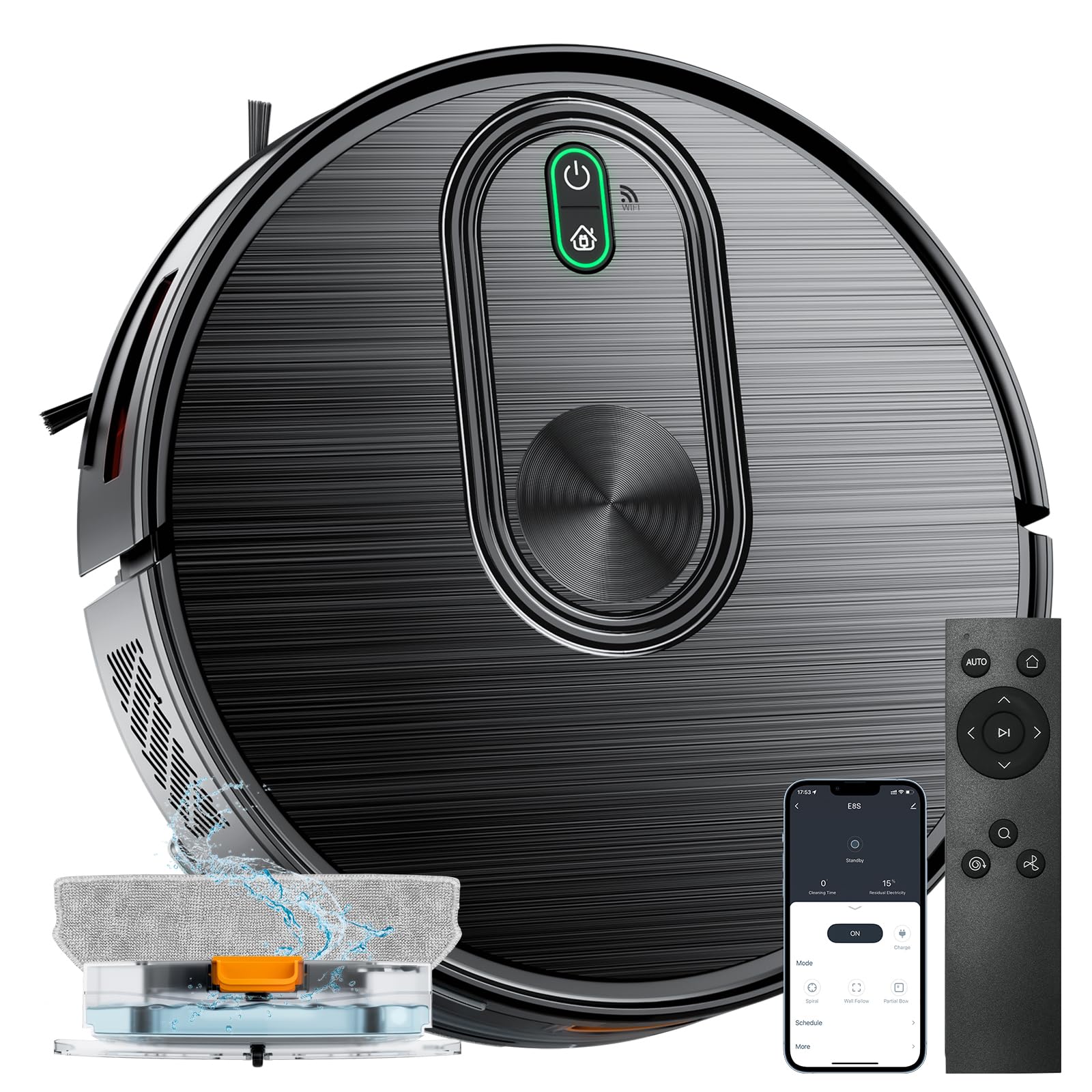 Photo 1 of XIEBro 2 in 1 Robot Vacuum and Mop Combo, 6500Pa Suction, Robotic Vacuum Cleaner with 200 Min Runtime, Self-Charging, App/Alexa/Voice Control, Ideal for Hard Floor, Pet Hair, Carpet