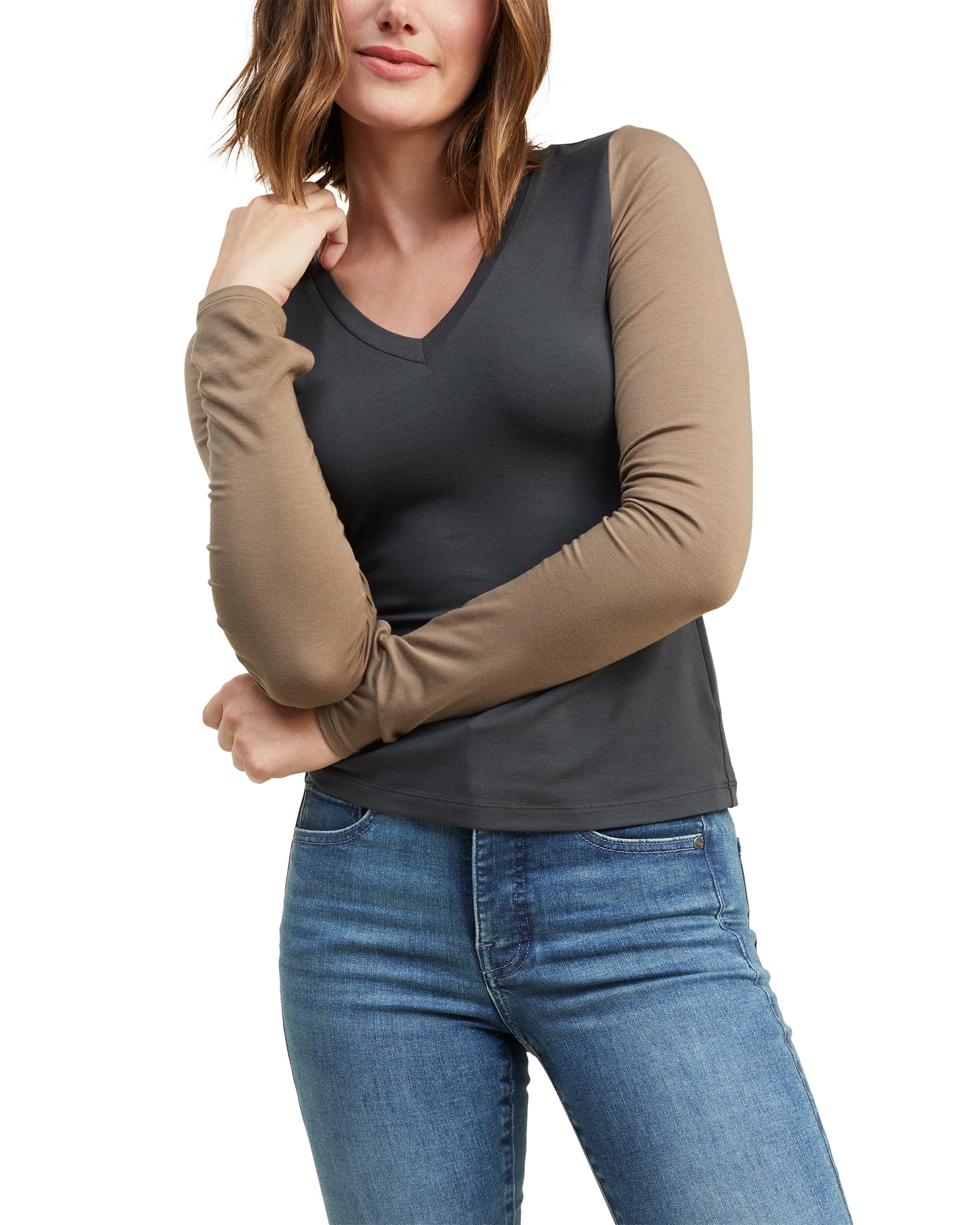 UpWestwomens Adventure Wicking V-neck Shirt T-Shirt