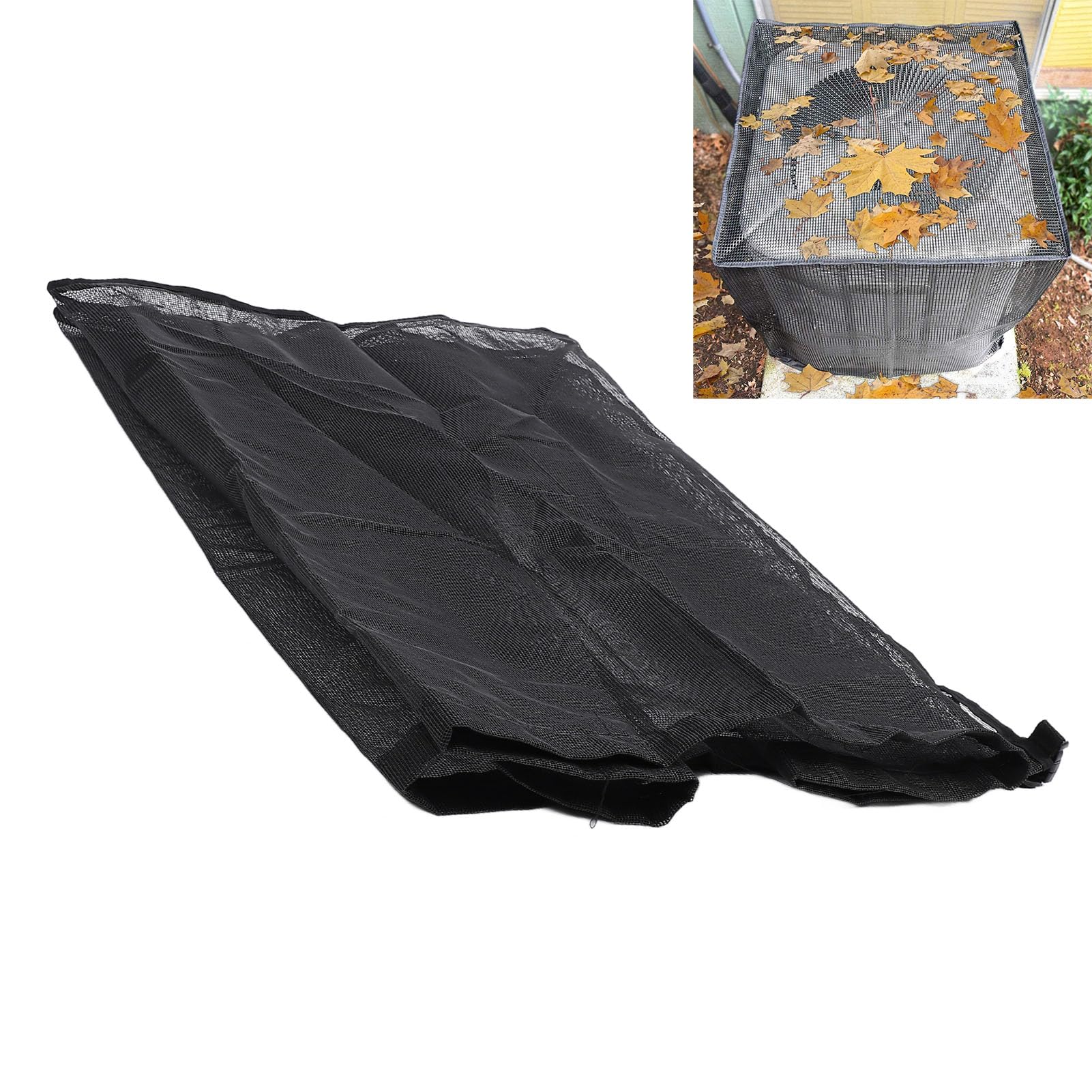 Copertura a rete per condizionatore d’aria traspirante per tutte le stagioni, copertura protettiva per unità esterna di climatizzazione, protezione in nylon resistente contro fogli (80*80*90 cm)
