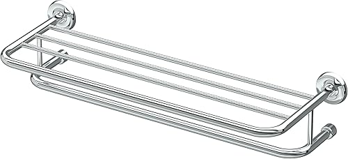 Gatco 5376 Designer II - Toallero de baño de 24 pulgadas, cromado, acero inoxidable montado en la pared, 26.50 pulgadas de ancho x 5.68 pulgadas de