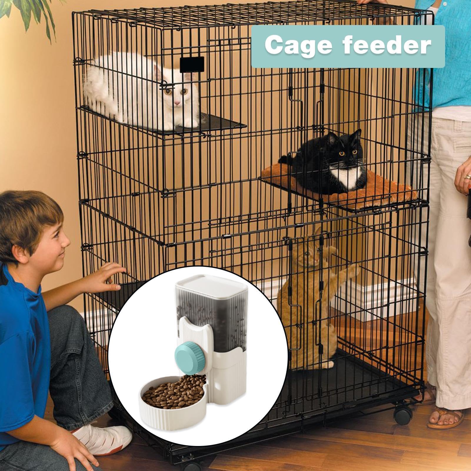 Distributeur Automatique de Nourriture à Suspendre, 1000ml Distributeur Eau pour Petits Animaux, Mangeoire Automatique pour Cage Chiot, Lapin,Cobaye, Furet, Hérisson, Chat, Chinchilla