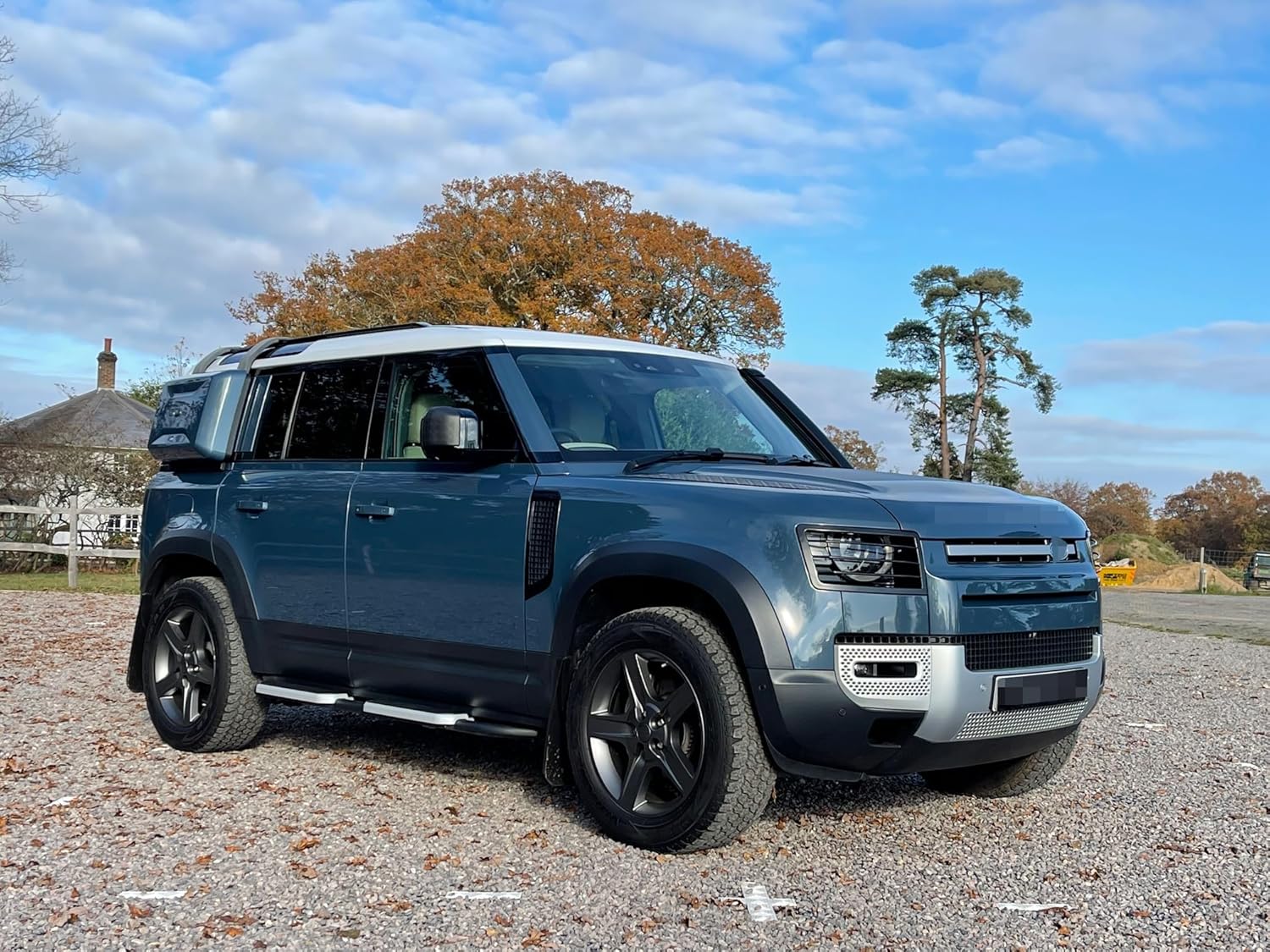 Exterior Side Mounted Gear Box Carrier for LR Defender 110 2020-2026 Tasman Blue