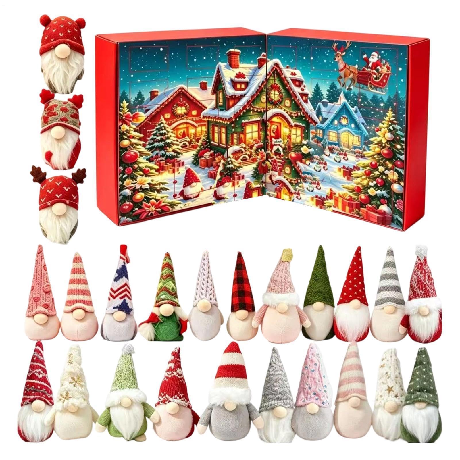 Calendrier de l'Avent Gnome 24 Jours Gnome En Peluche Décoration Maison