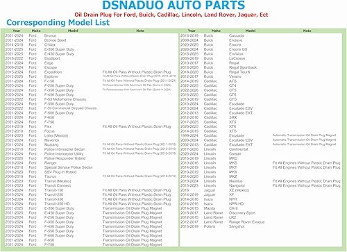 Miniatura 3 de 1 tapón magnético de drenaje de aceite de acero inoxidable M12x1.75, apto para Ford GMC Buick reemplazar 090-936CD, 090-091, 65430, 090-175CD,