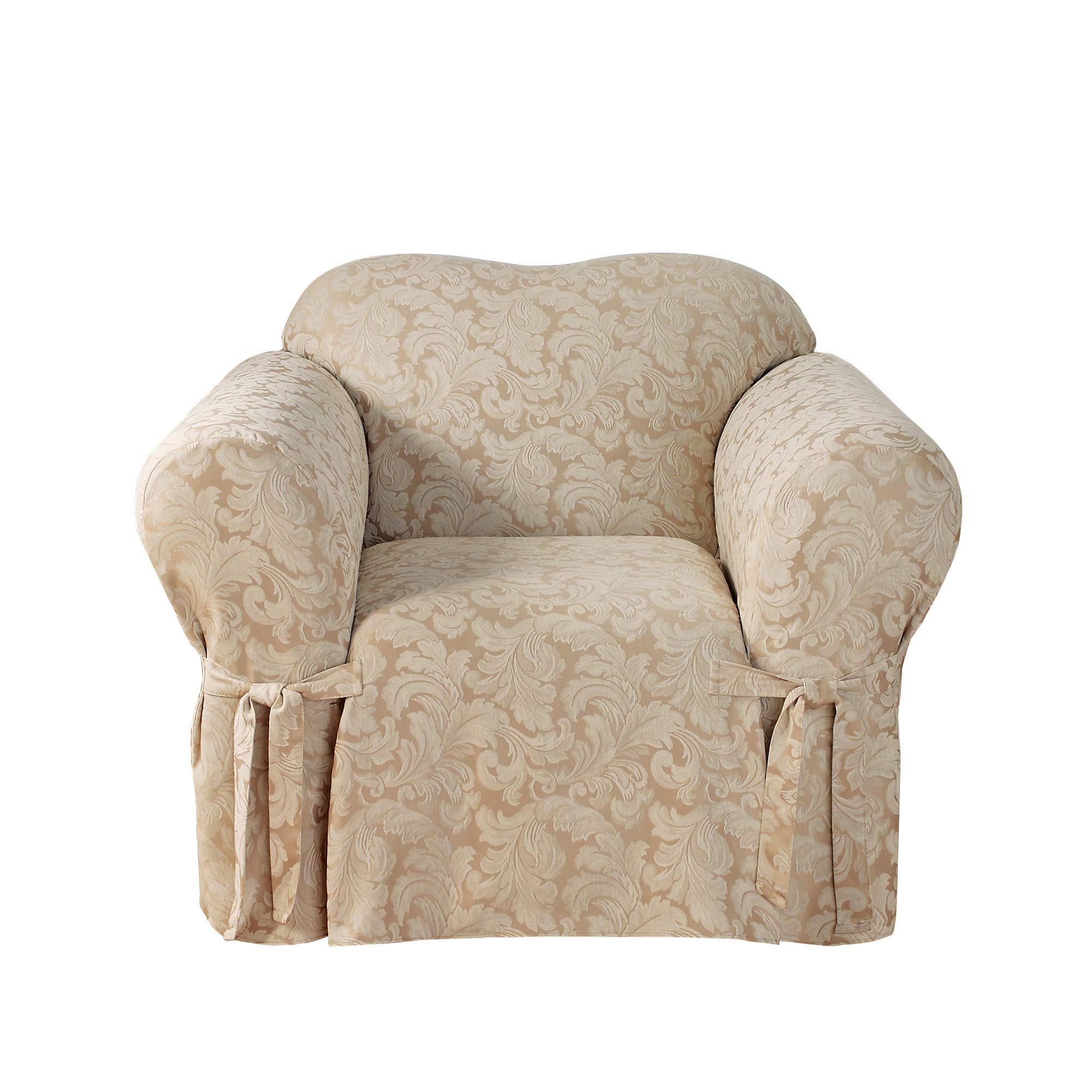 Surefit Home Decor Scroll Damask Box Cushion Chair One Piece