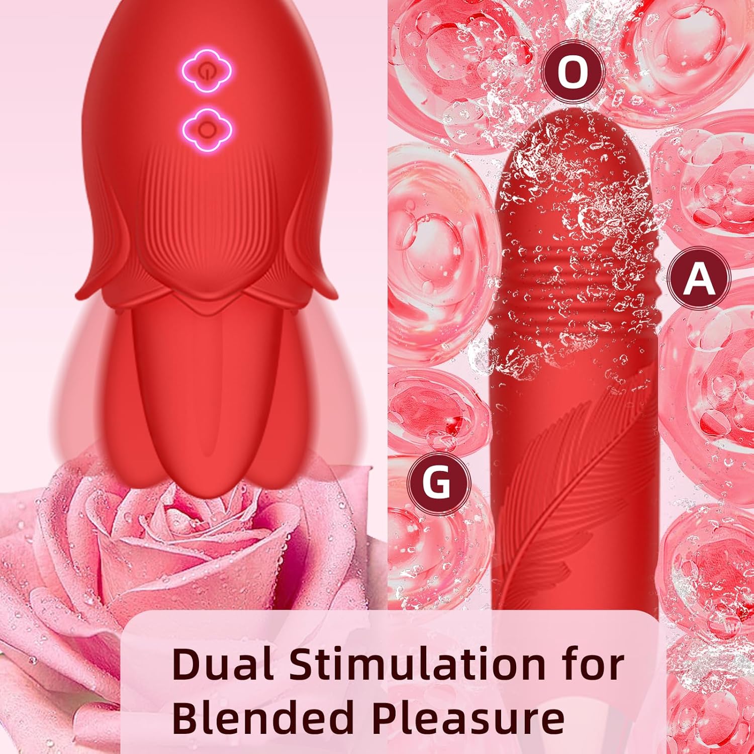 Rose Toys Clitoral Vibrator for Women,3 in 1 Rose Adult Toy,Sex Stimulator for Women image 3