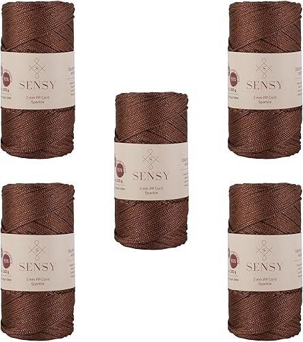 Miniatura 152 de Sensy Premium 2mm 76 Metros de Cuerda de Poliéster 100% Cordón de Polipropileno Cordón de Macramé 2mm Cordón para Bolso de Crochet Hilo de Crochet