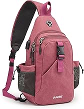 G4Free Canvas Sling Bag Crossbody Shoulder Chest Backpack with RFID Blocking, Hiking Casual Daypack for Women Men