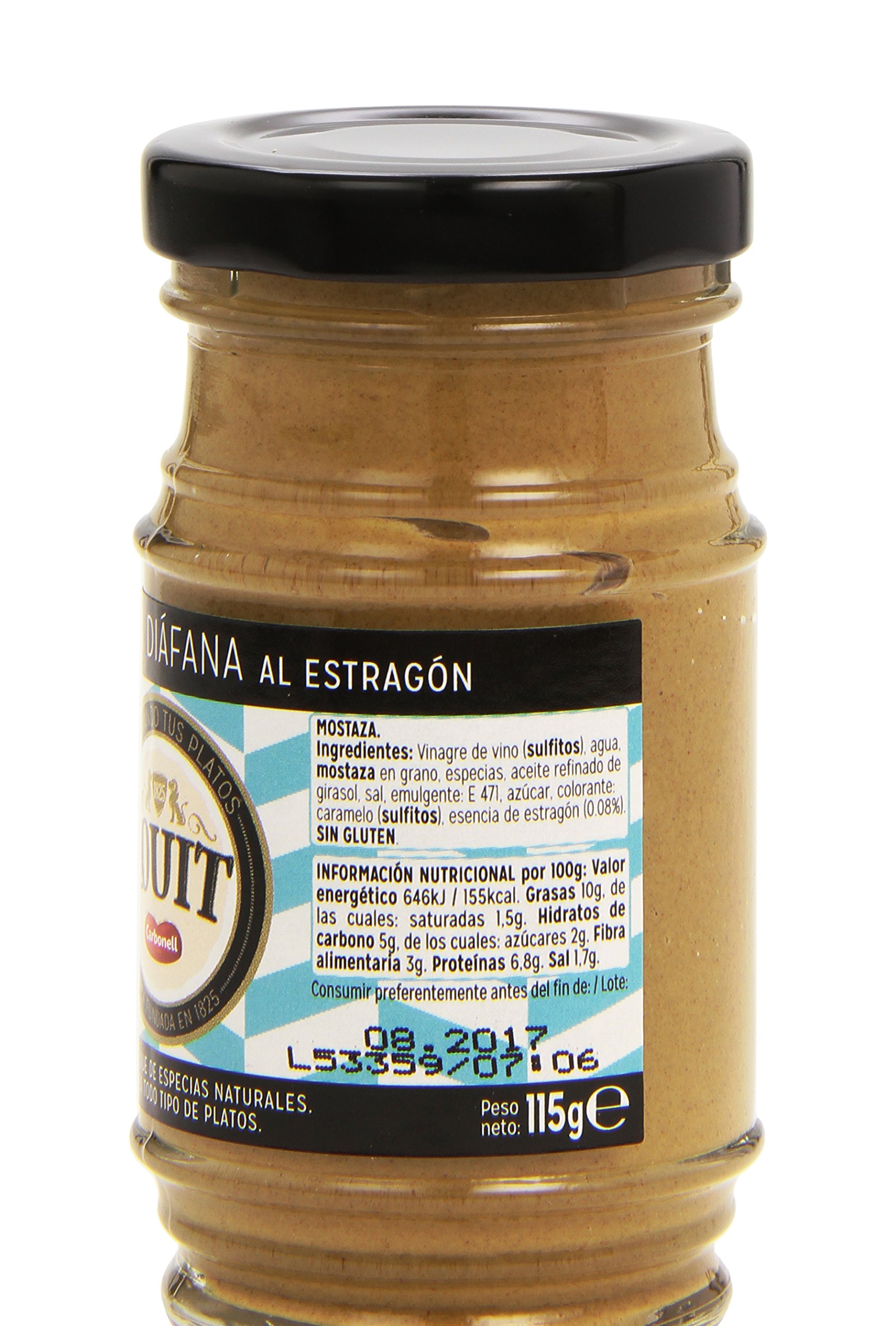 Louit - Mostaza Diáfana estragón, 115 gr - [pack de 4]