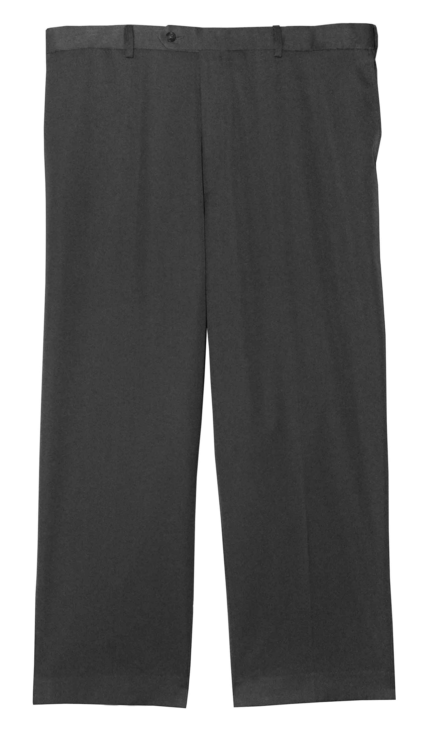 Jonathan Quale Big and Tall Flat Front Dress Pant - Grey