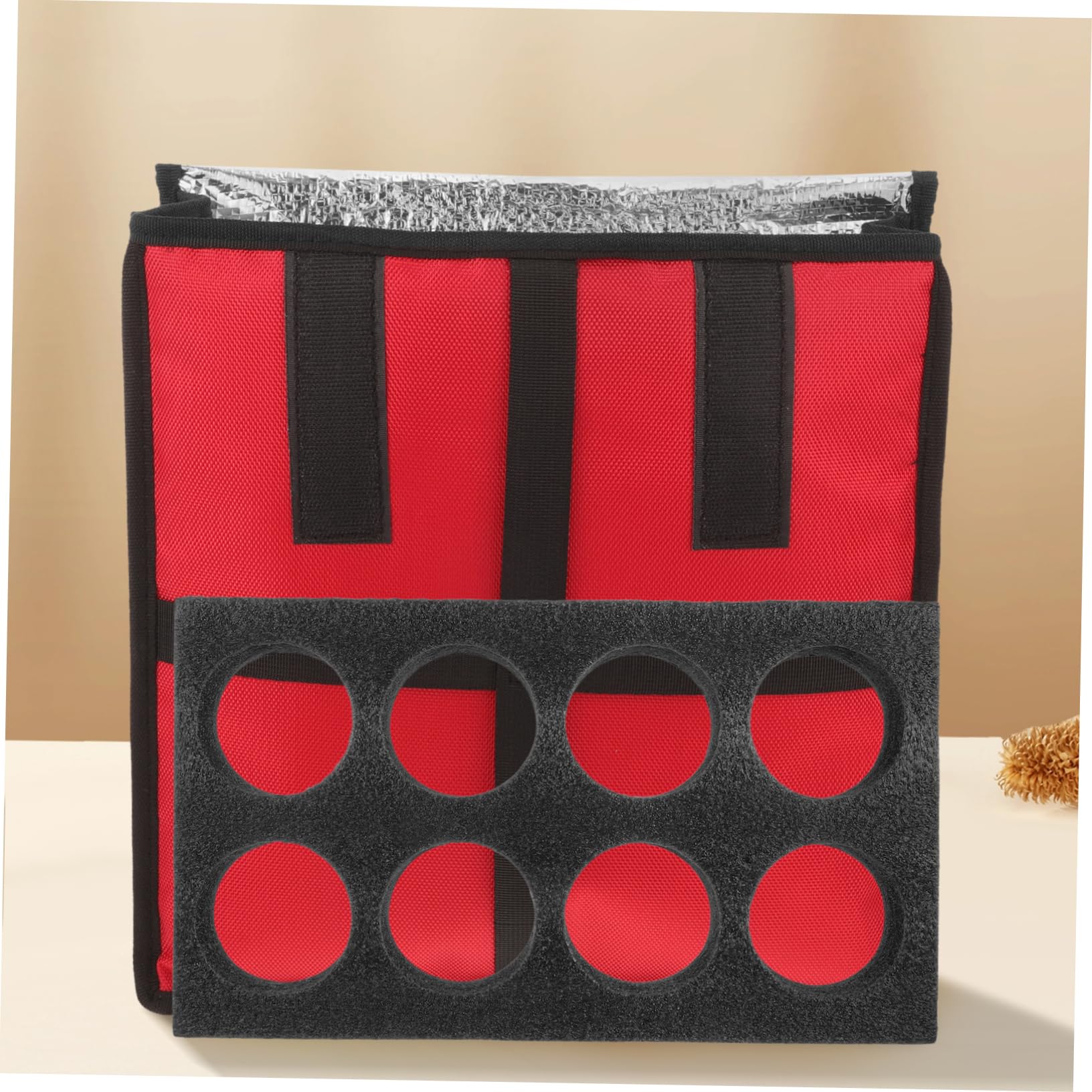 Schaumstoff Becherhalter 8 Löcher 2 Stück Milchtee Getränkehalter mit Perlenschaum für Kaffee und Tee zum Mitnehmen im Kaffee und Dessertladen
