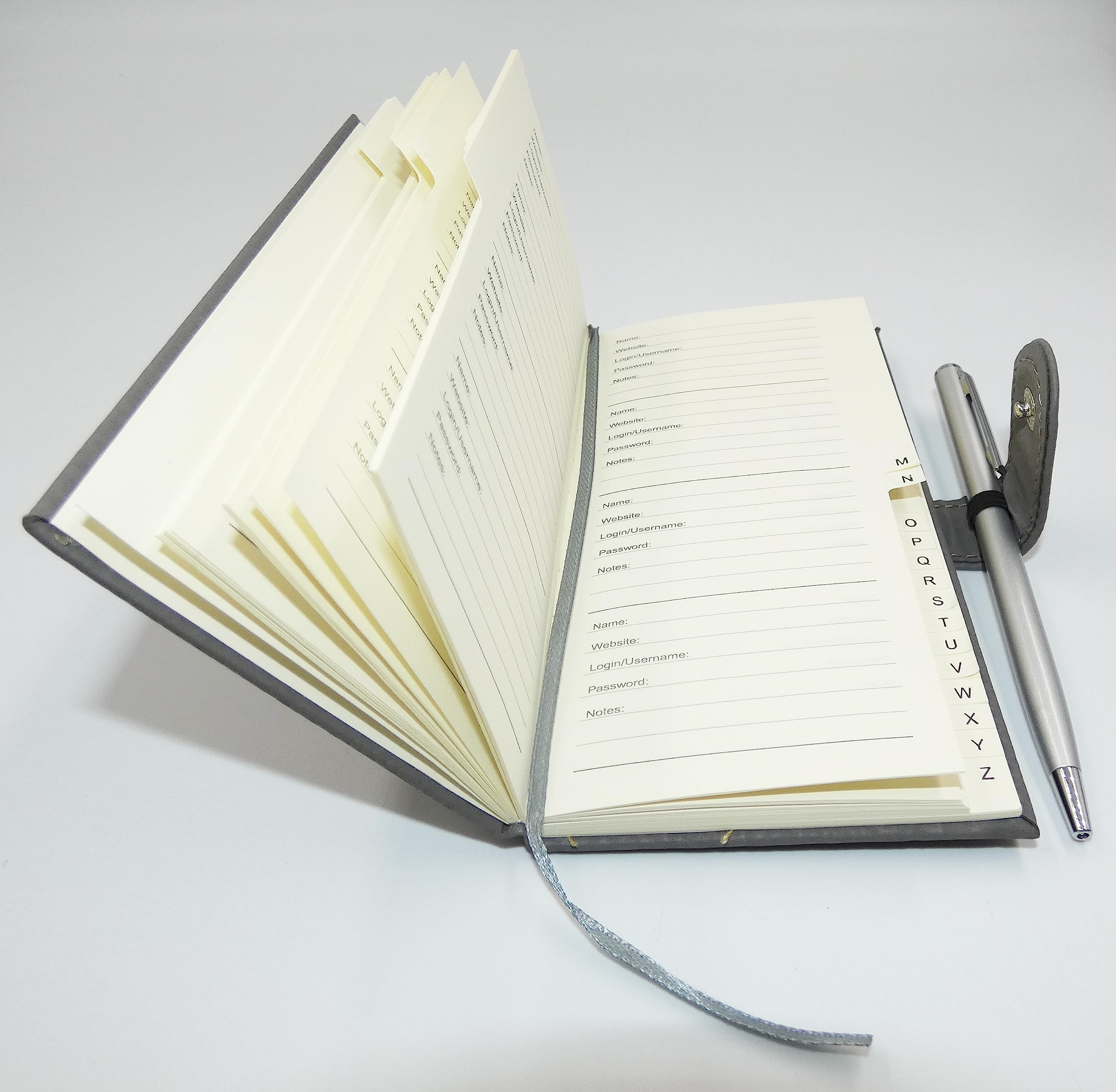 Cuaderno con pestañas Password Book A-Z para información de inicio de sesión en Internet. Cuaderno de contraseñas, Cuaderno de inicio de sesión, Guardián de contraseñas compacto,