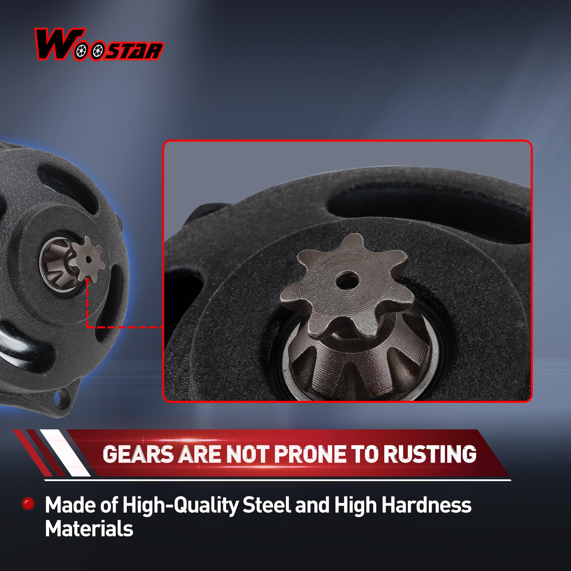 WOOSTAR Heavy Duty 7 Dientes Caja de Cambios Embrague Moto Reemplazo para 2 Tiempos 47cc 49cc Minimoto Pocket Bike ATV 4 Wheeler Go Kart Scooter