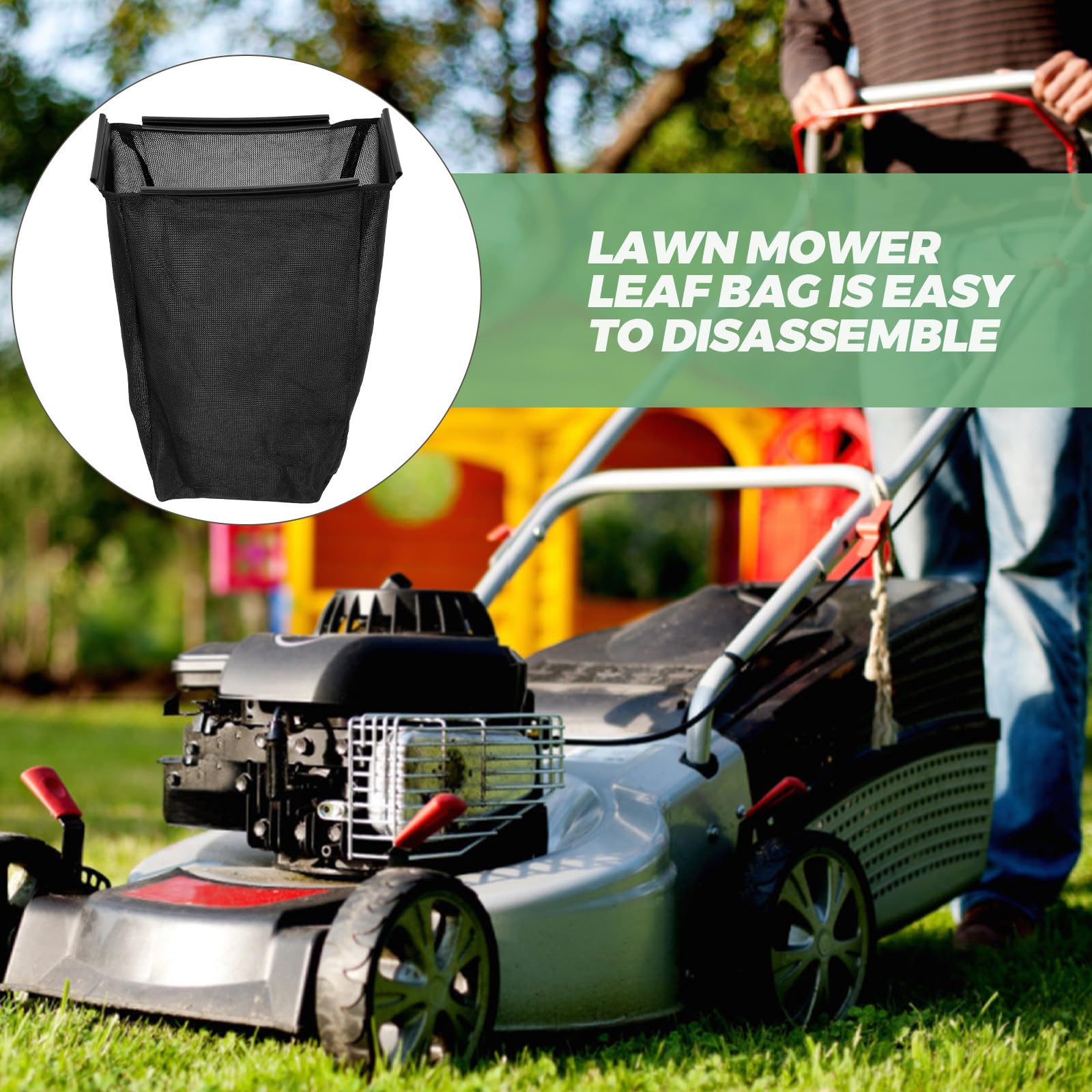 VOSAREA Paquet de Ramassage à Feuilles Compatible Hrj216 Noir en Nylon Solide et Multifonction pour Tondeuse à Gazon pour Entretien Pratique Jardin