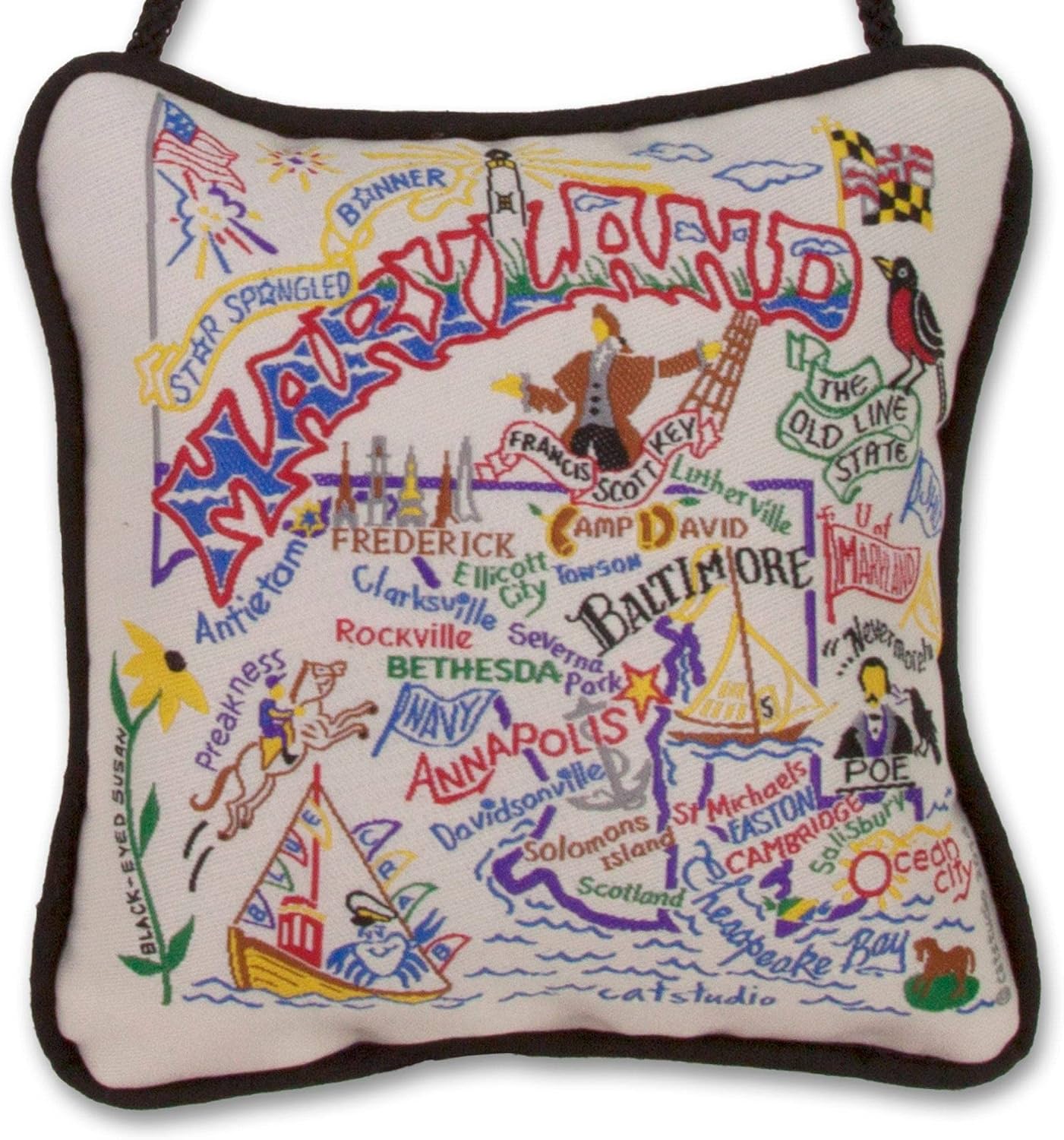 catstudio Maryland Mini Pillow Christmas Ornament | Wonderful and Decor