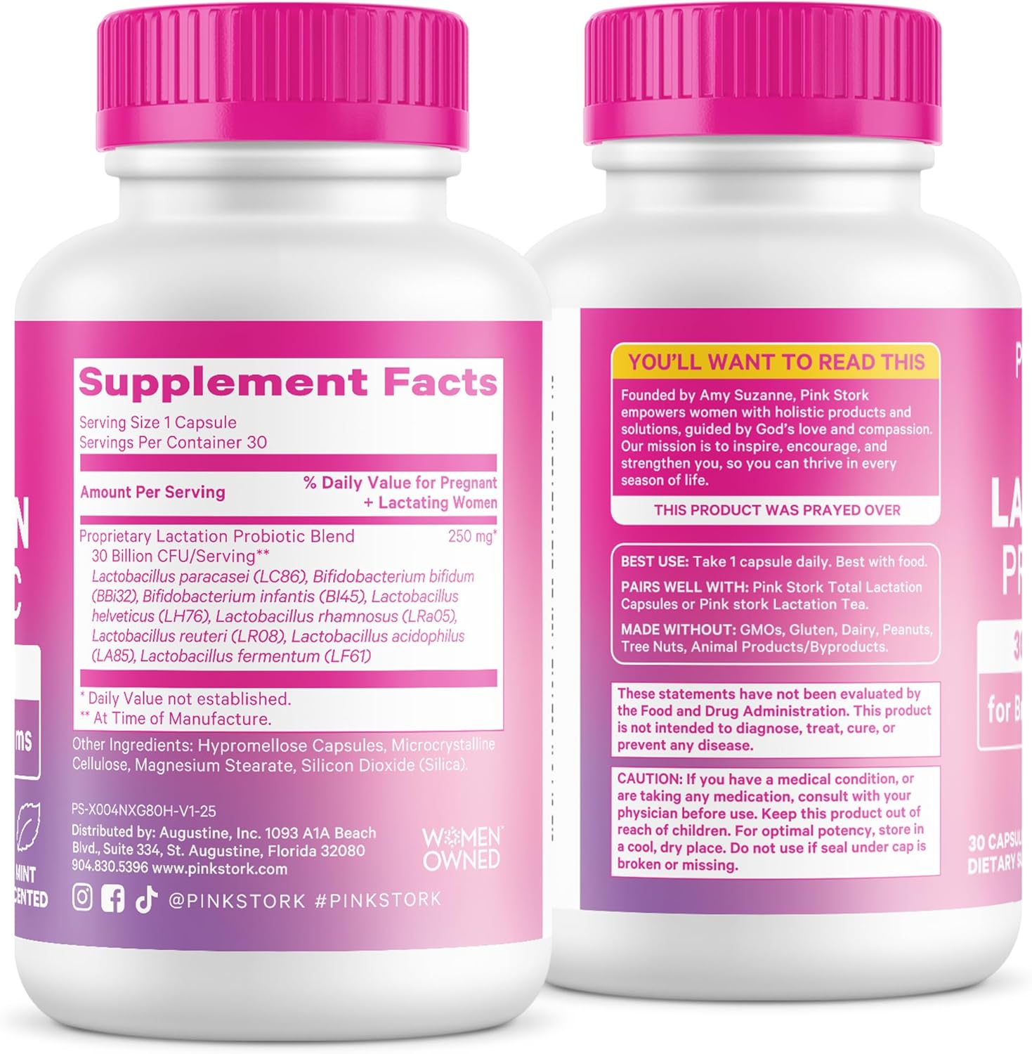 Pink Stork Lactation Probiotic - 30 Billion CFUs Multi Strain Postnatal Probiotics for Breastfeeding Women - Support Breast Milk & Gut Health, Postpartum Essentials, Mint Essence, 30 Capsules - Image 8