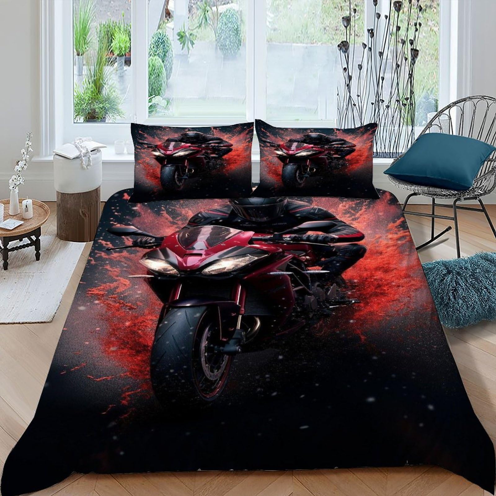 Housse de couette motard hypoallergénique et douce pour éliminer la transpiration nocturne