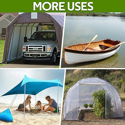 Miniatura 7 de IMMERROT Juego de 12 anclajes de tierra de 15.3 pulgadas, resistentes para vientos fuertes, anclaje de anclaje de tierra, juego de columpios en