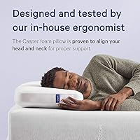 Vista 2 de Casper - Almohada de espuma para dormir, tamaño King, color blanco