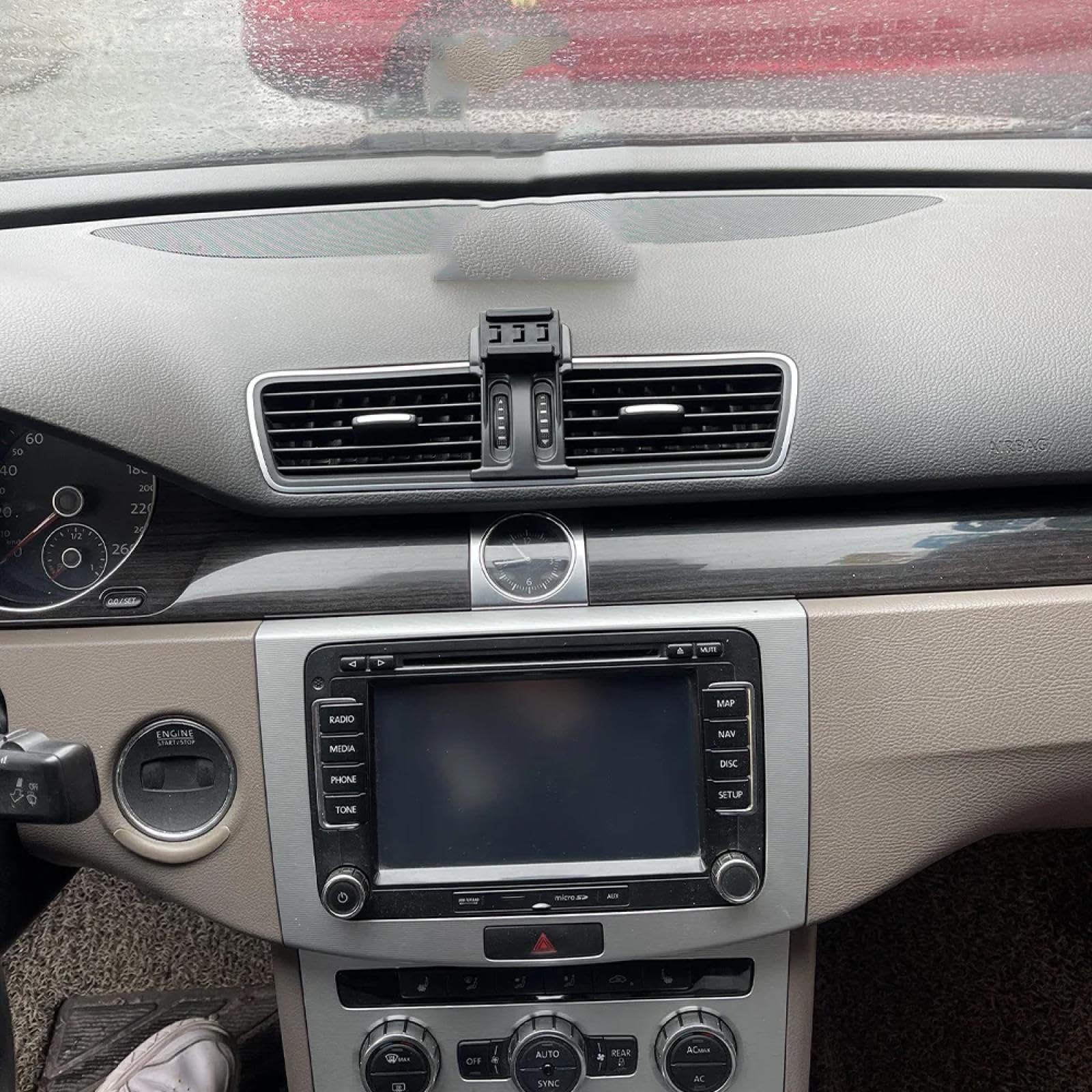 Soporte Móvil Coche para VW Passat B7 2010-2015, Soporte para teléfono móvil de Coche con Clip para Rejilla de ventilación del Aire Acondicionado LHD