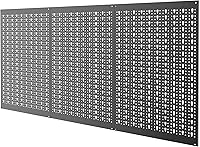 Vista 1 de TORACK 3 piezas de paneles de tablero de clavijas de metal para almacenamiento de herramientas de garaje, tablero de clavijas para banco de trabajo