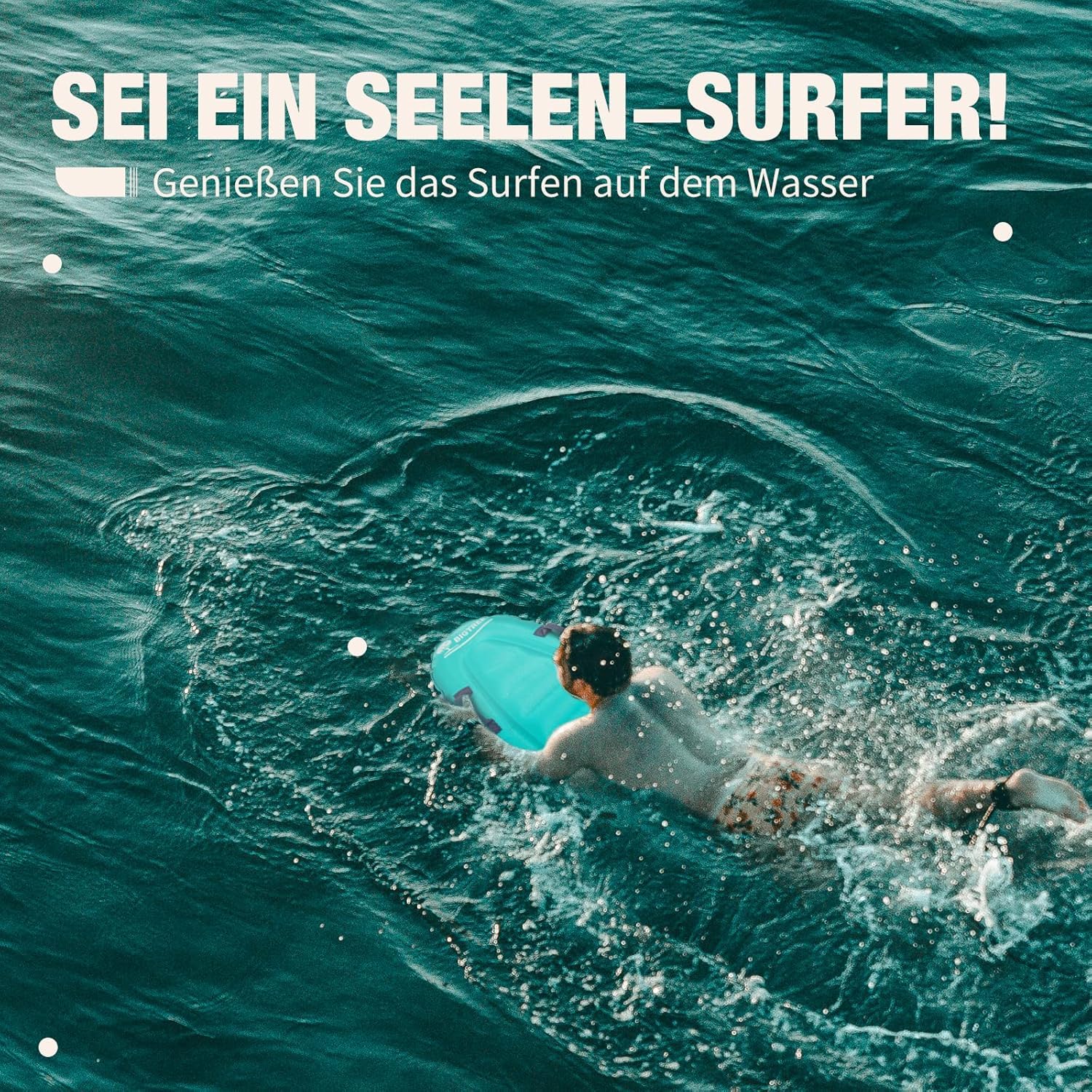 BIGTREE Bodyboard Planche de surf gonflable légère et portable avec poignées, bodyboards souples pour la natation, tapis d'apprentissage, convient pour plusieurs scénarios