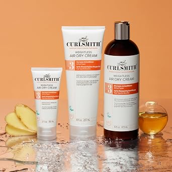 Curlsmith - Weightless Air Dry Cream - Vegan Leave-In Conditioner for Any Hair Type, Smooths Hair