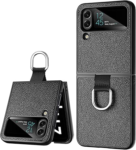 Miniatura 9 de AICase para Samsung Galaxy Z Flip 7 Funda Transparente con Anillo, [Anti-Amarilleo] Funda Ultradelgada de Ajuste Estrecho de PC Duro Transparente