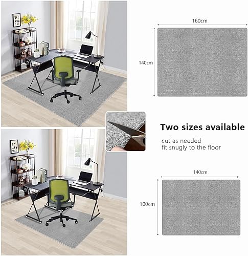 Miniatura 6 de Alfombrilla para silla de oficina, protector de suelo para suelos de madera dura, alfombra de área Hriiiiya para silla de escritorio, alfombra para