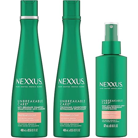 Nexxus Unbreakable Care Shampoo, Conditioner, and LeaveIn