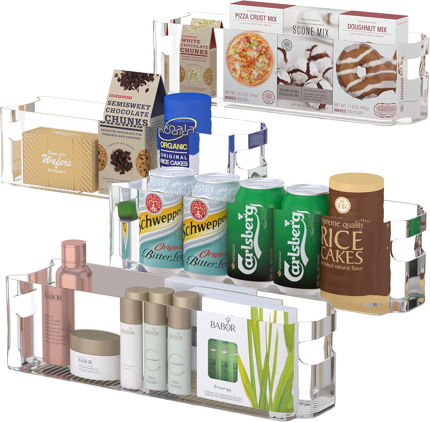 Buy Refrigerator Organizer Bins BOPEY Clear Plastic Bins For Fridge