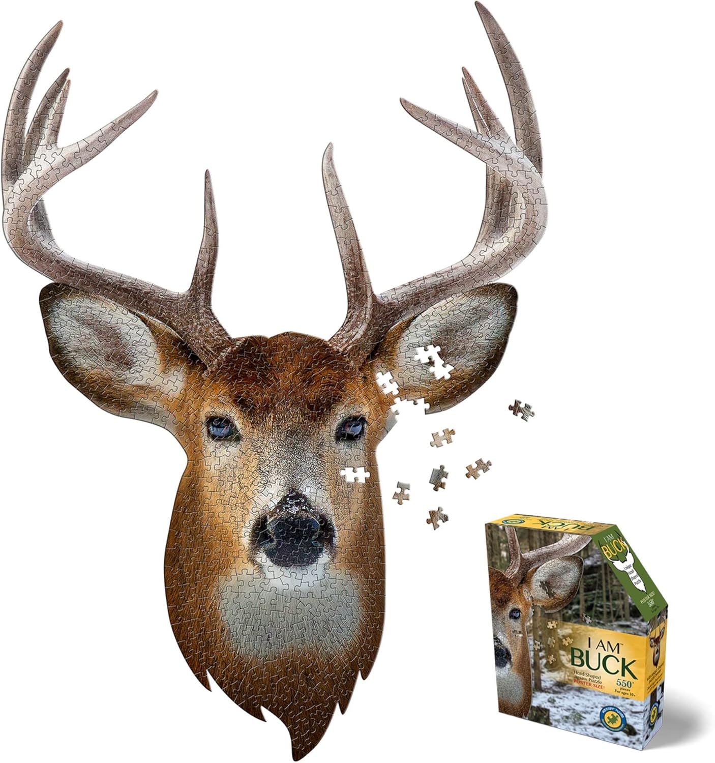 Madd Capp Puzzles - I AM Buck - 550 pieces - Animal Shaped Jigsaw Puzzle