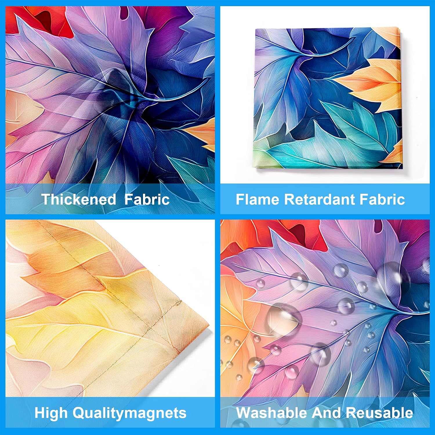 Fluorescent Light Covers-2 Pack 4 x 2 Feet Magnetic Ceiling Light Cover Room Supplies (Maple Leaf)