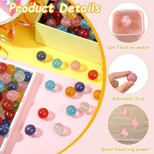 Miniatura 3 de Honoson Bolas inflables para niños, bolas de goma pequeñas de 1 pulgada, bolas de rebote de colores surtidos a granel para recuerdos de fiesta,