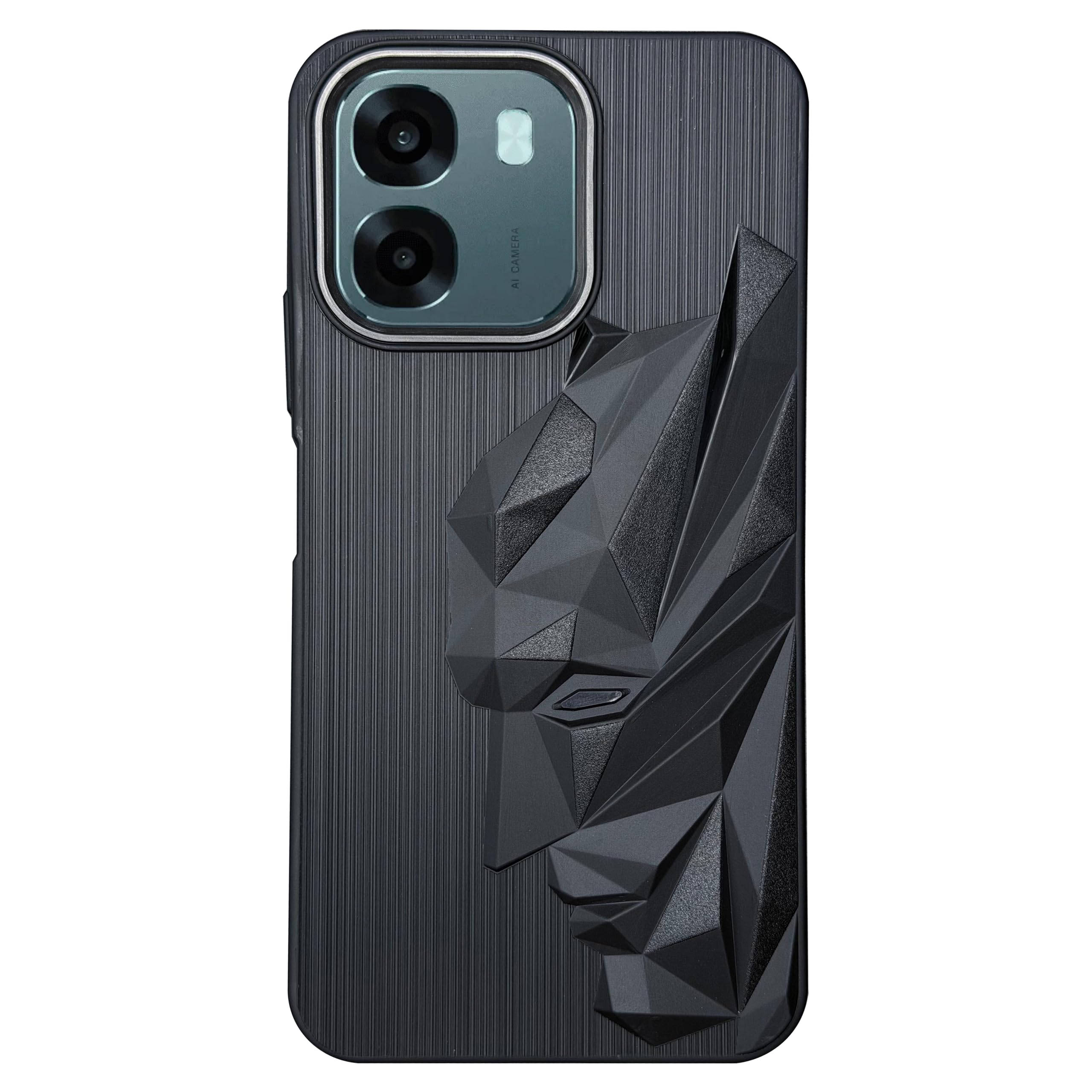 NIUKIN Mobile Case for Oppo A6 5G | 3D Engraved Design | Shockproof Scratch Proof Cover | Black-image-37