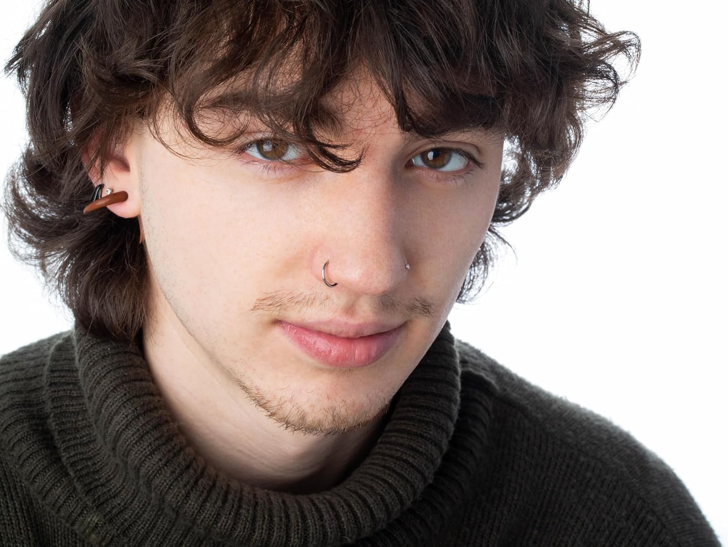 Pierced Owl 18GA Sterling Silver Hinged Segment Clicker Ring - Image 2