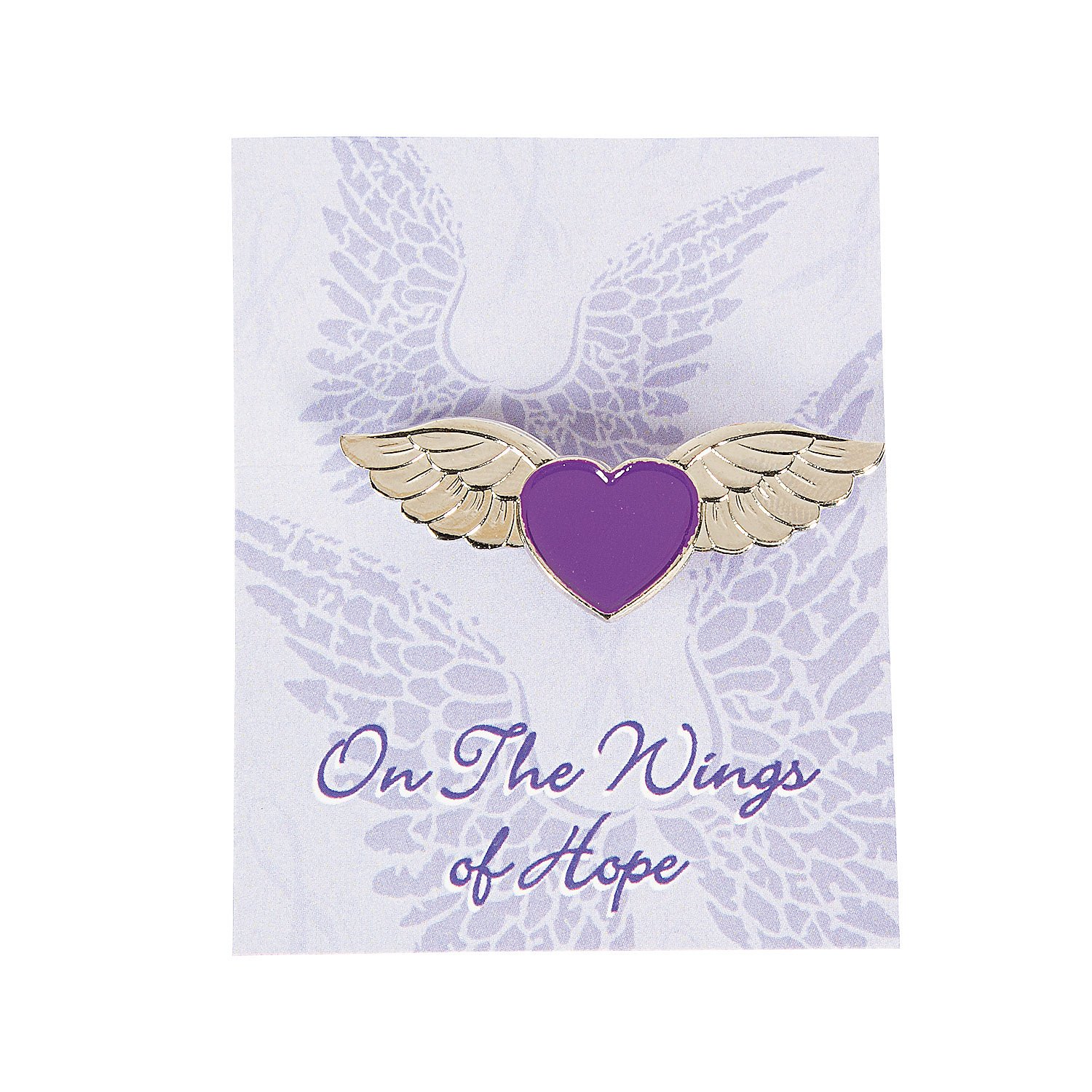 Amazon.com: Fun Express - Purple Ribbon Angel Wings Pins - Jewelry ...