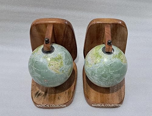 Miniatura 7 de NAUTICAL COLLECTION Sujetalibros decorativos con forma de globo para oficina, cocina, sala de estar, decoración del hogar y artículo de regalo,