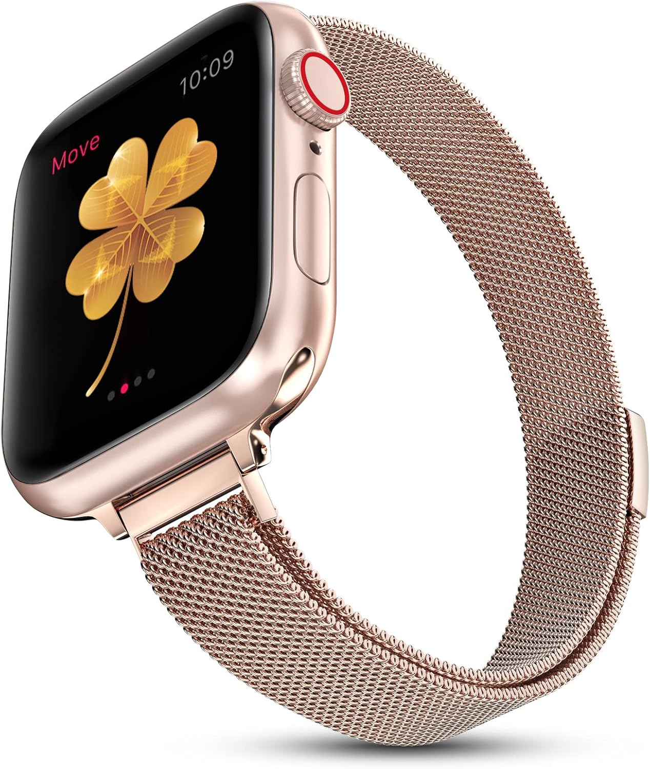 CTYBB for Apple Watch Band Series Ultra SE 8 7 6 5 4 3 2 1 38mm 40mm 41mm 42mm 44mm 45mm 49mm, Stainless Steel Slim & Thin Mesh Magnetic Clasp Strap Women and Girl Replacement Band for iWatch - Image 2