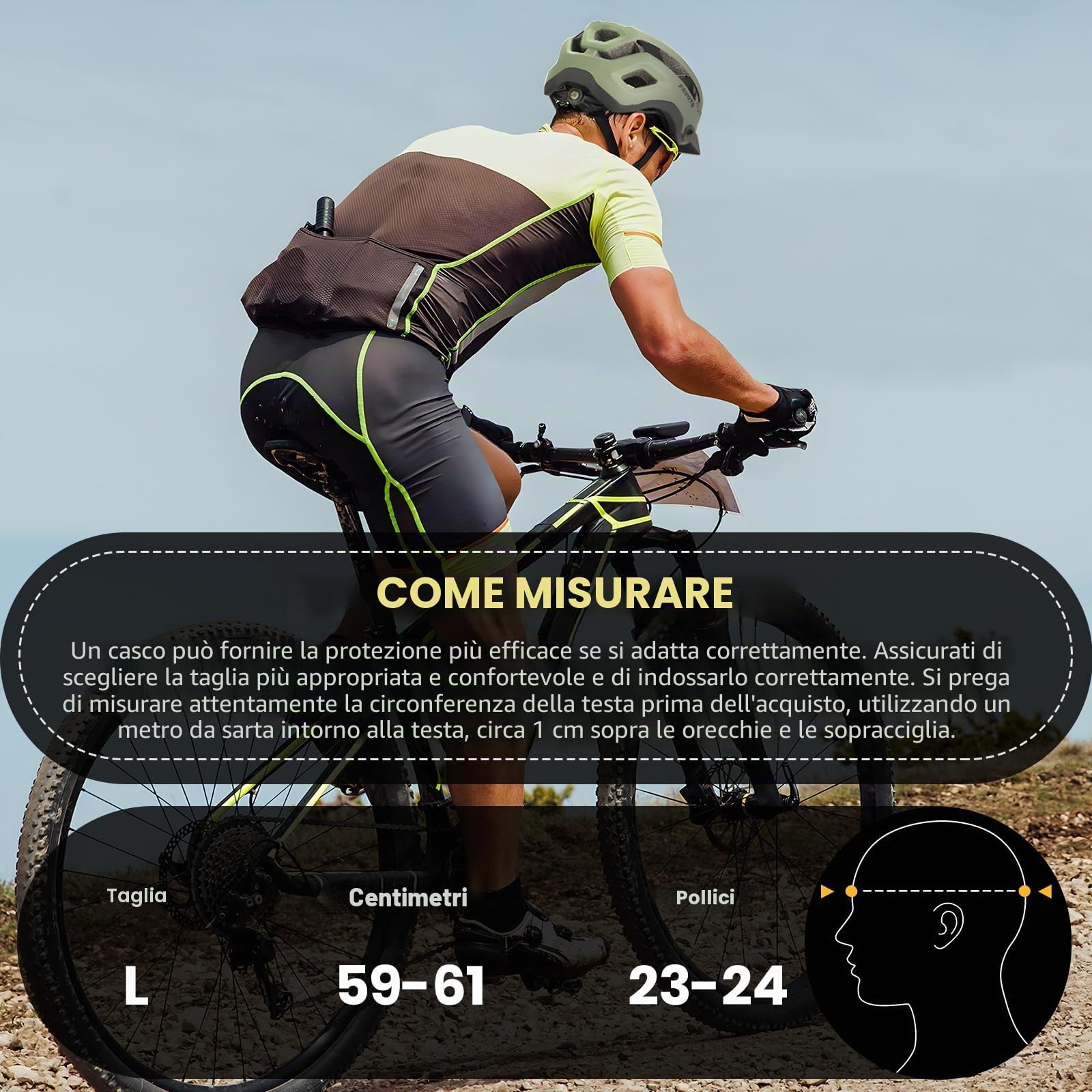 Favoto Casco da mountain bike, leggero, per adulti, per mountain bike, da strada, regolabile, per uomo e donna, design a tripla scocca, certificato CE