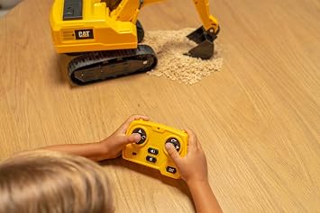CAT Power Excavator Digger RC Construction for Kids 5+ | 2.4GHz Remote Control Truck Toy, Full-Function Dig, Scoop, Spin & Drive, Realistic Lights & Sounds, USB Rechargeable, Indoor/Outdoor