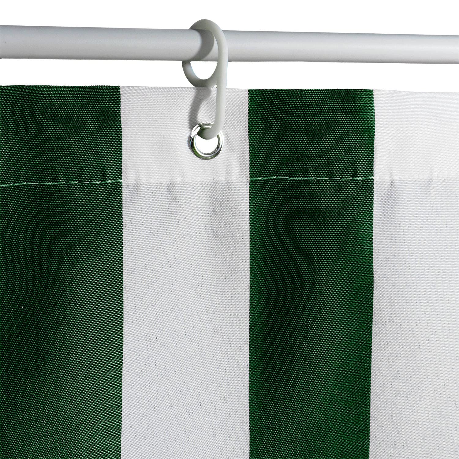 Tenda da sole colore bianco verde misura 145x250 cm ombreggiante con kit anelli e ganci in tessuto resistente antistrappo da esterno casa veranda terrazzo balcone giardino camper gazebo bar lavabile