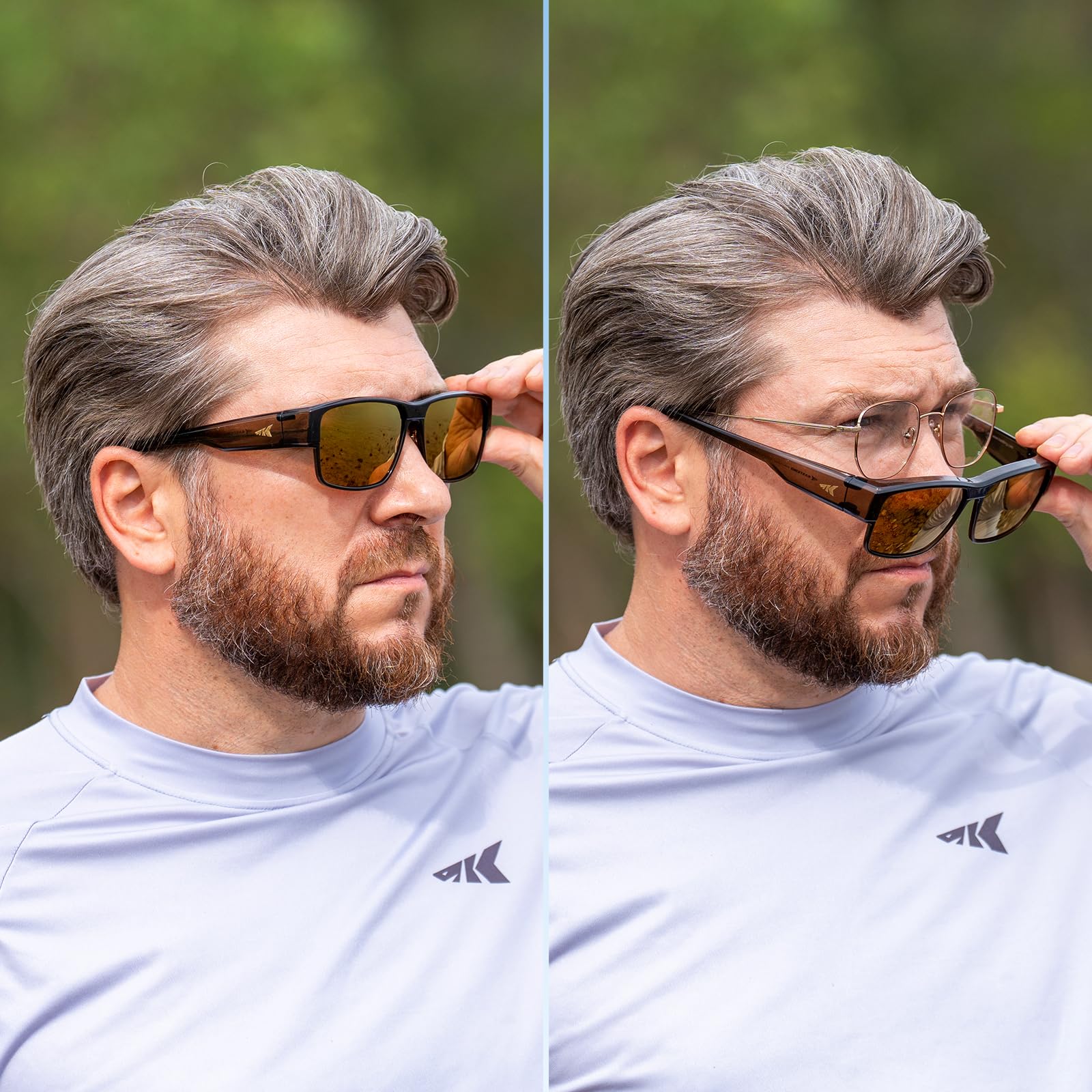 KastKing Molino Fit-Over Polarized Sunglasses,UV400 Protection Ultralight Wraparound Fishing Sports Sunglasses, TAC Lenses