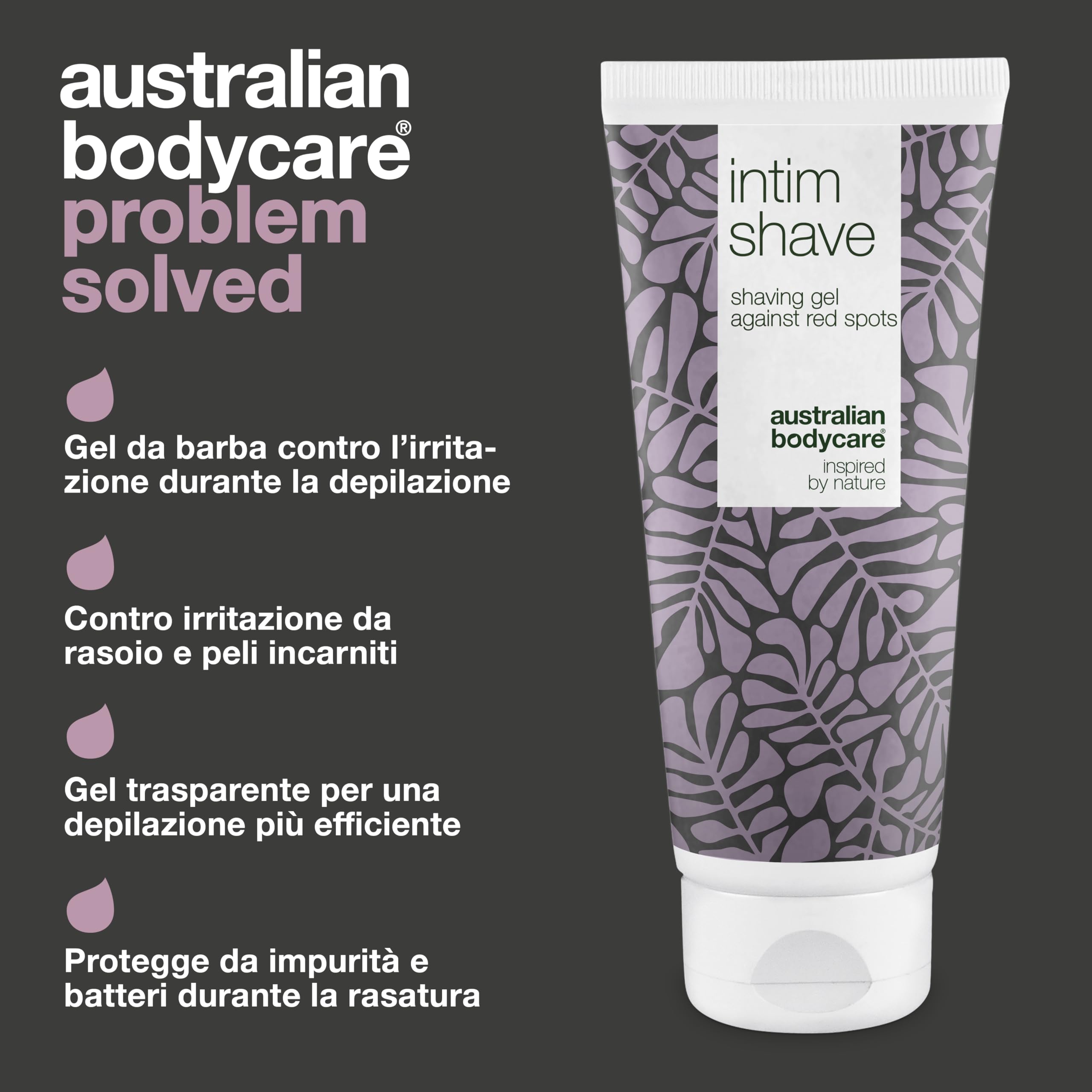 Australian Bodycare Intim Shave 200ml | Crema per la depilazione intima con tea tree oil per peli incarniti e irritazioni da rasoio | Gel per rasatura inguinale e zona bikini